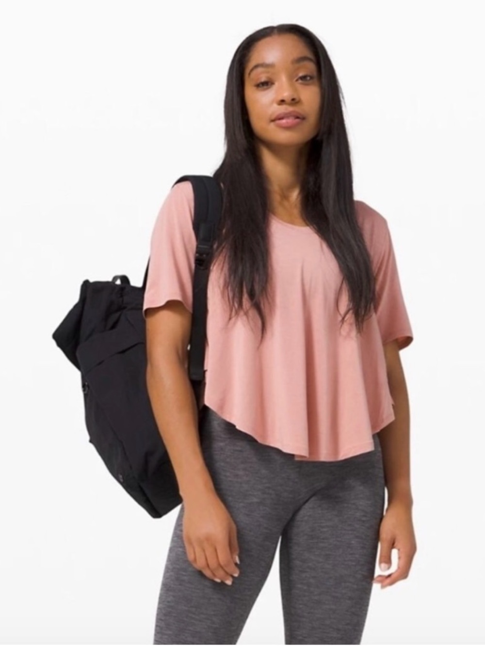 Lululemon | Women's Dusty Pink Short Sleeve Swing Top | Size 6